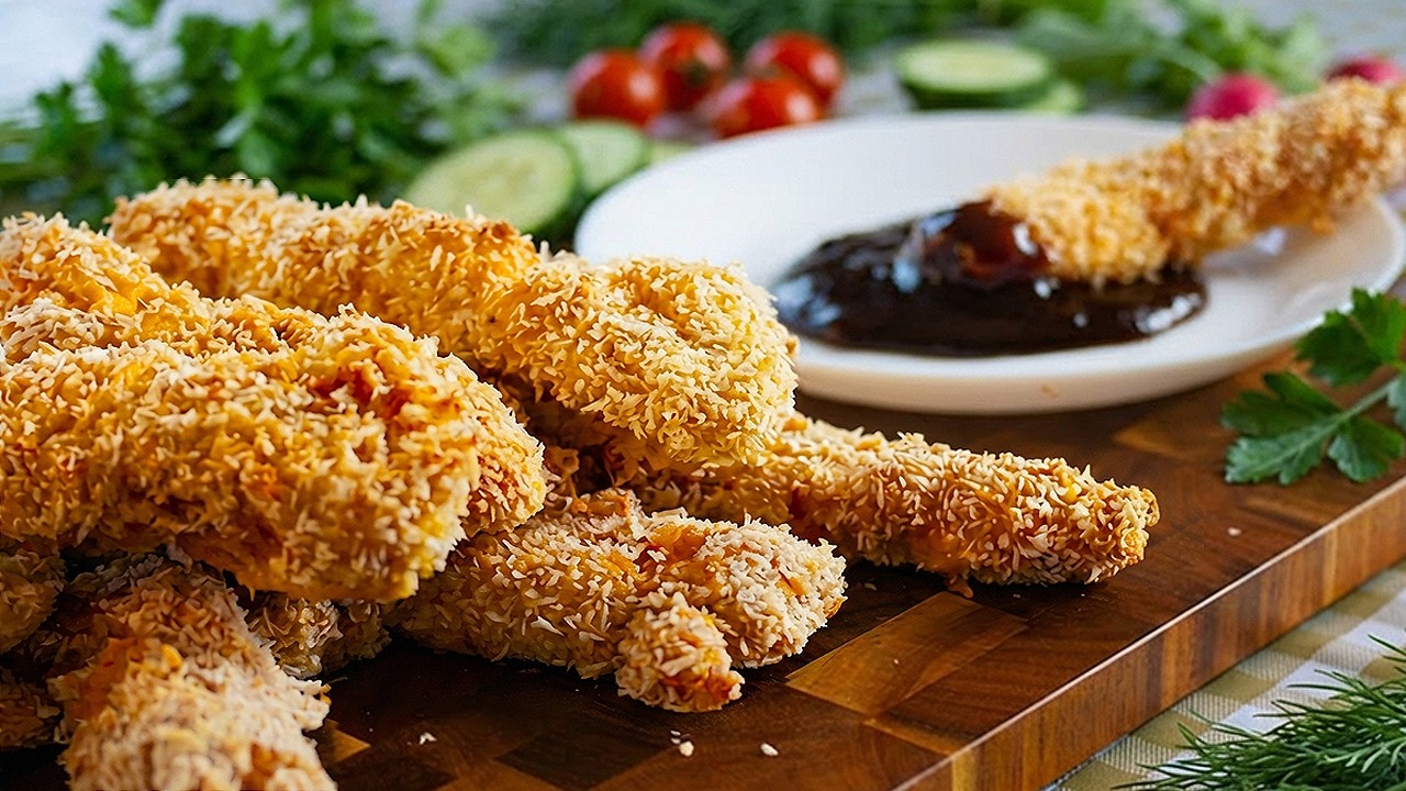 Oil-Free Crispy Chicken Strips | Easy Starter Recipe