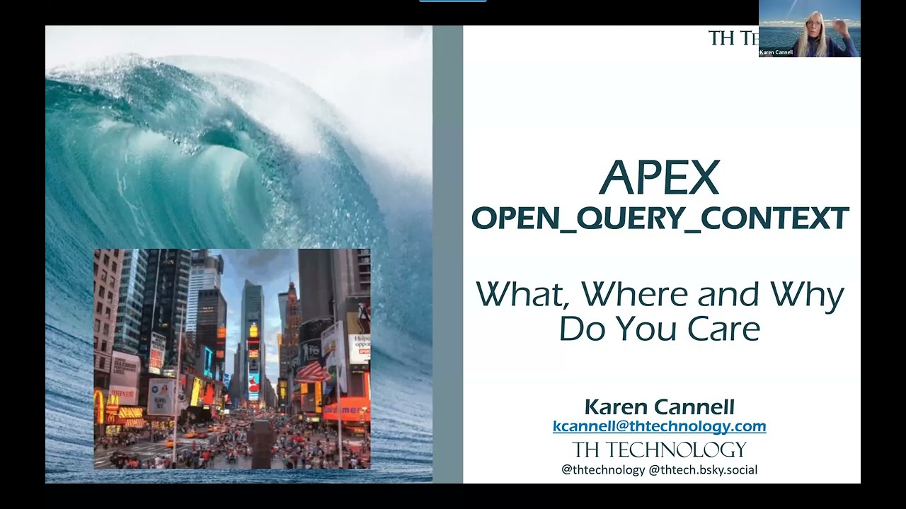 What Is APEX OPEN QUERY CONTEXT, and Why, When and Where Do You Care