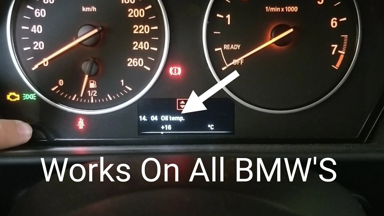 Как узнать температуру масла на вашем BMW
