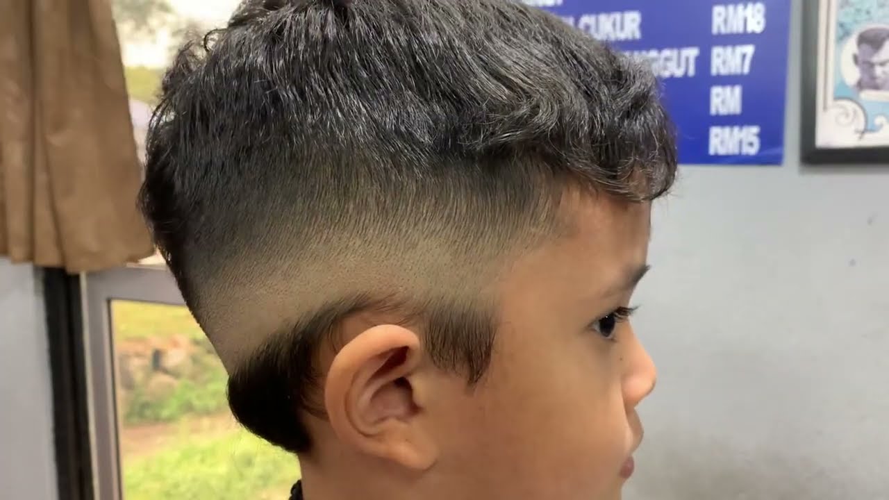 Tutorial potong rambut fade Anak kecil / budak2 paling MUDAH 2023