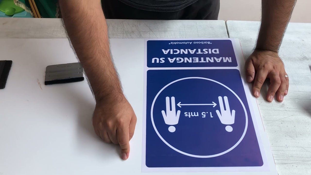 HACIENDO SEÑALETICA DE VINIL IMPRESO SOBRE ESTIRENO