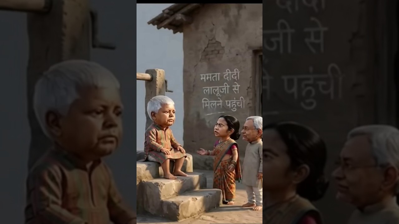 🤣 ममता दीदी लालूजी से मिलने पहूँची | Lalu & Nitish comedy video 