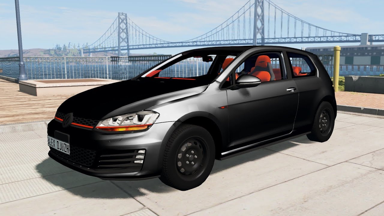 BeamNG.drive - Volkswagen Golf GTI 2013 - Car Show Test Drive Crash . 4K 60fps.