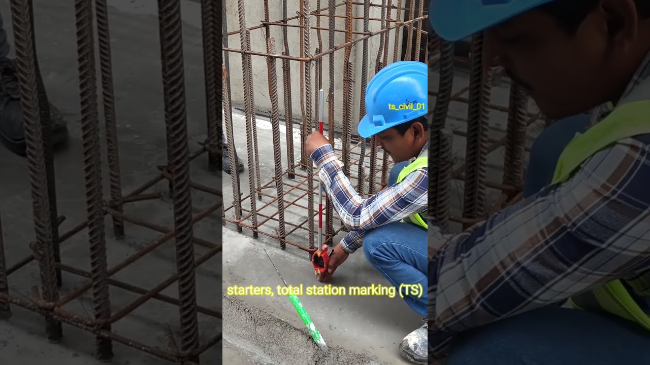 column starter survey marking with total station