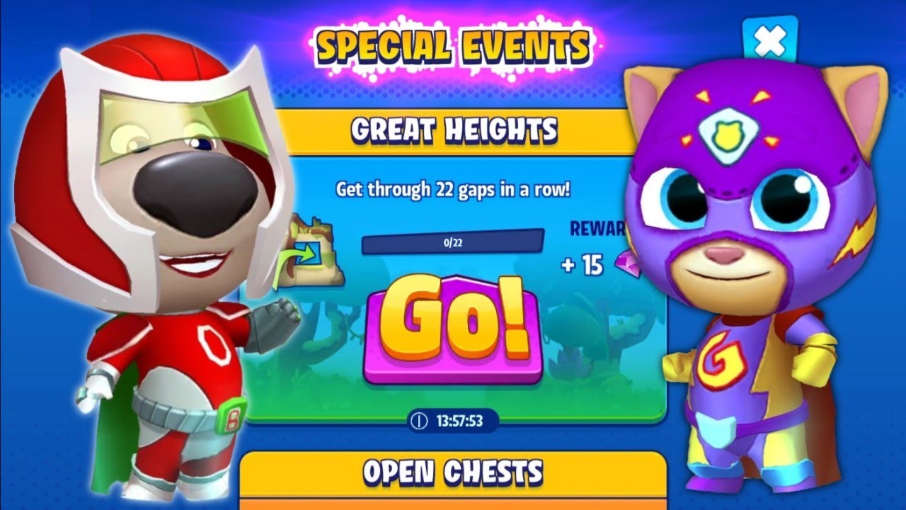 Talking Tom Hero Dash - Mighty Ginger Vs Red Ben - Chasing Rakoon In Bosses Special Events Gameplay 