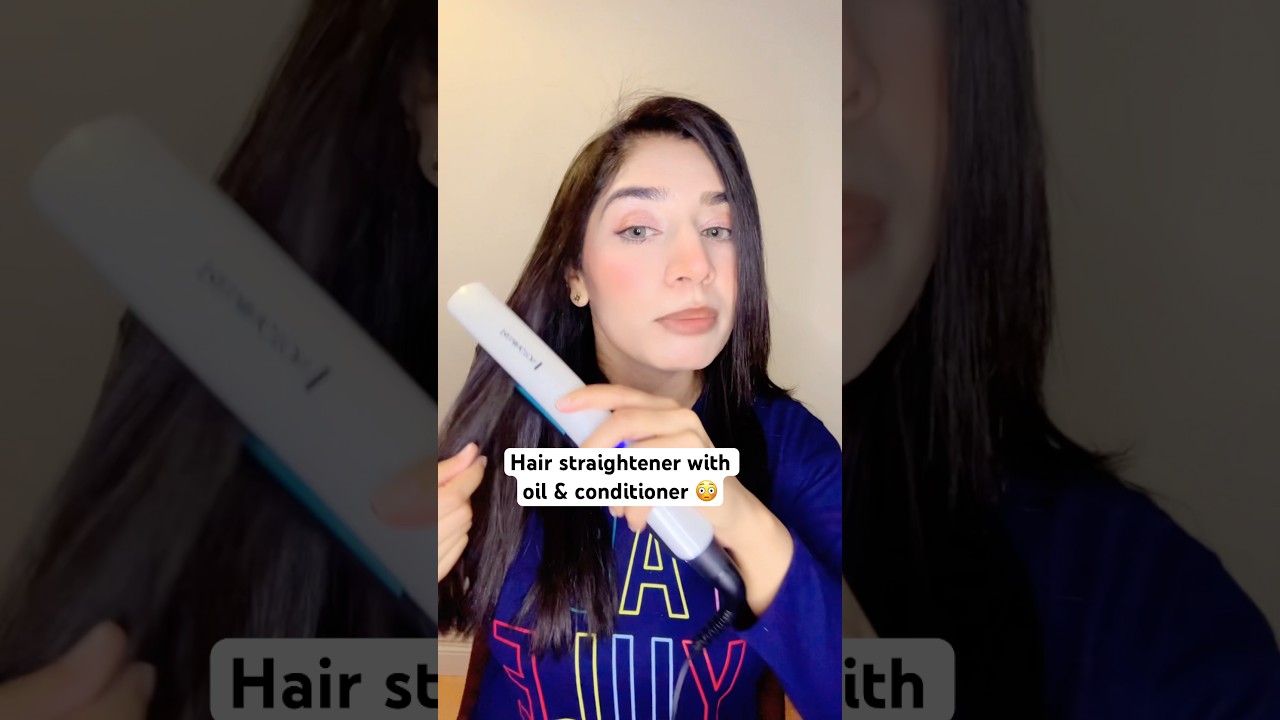 Trying this micro infused oil straightener by Remington #remington #straighthair #straightener
