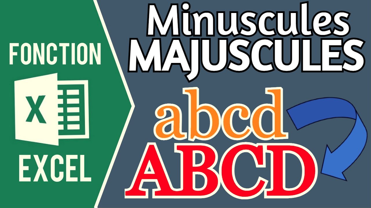 EXCEL - ASTUCE POUR METTRE DU TEXTE EN MAJUSCULES, MINUSCULES... (Avec le remplissage instantané)