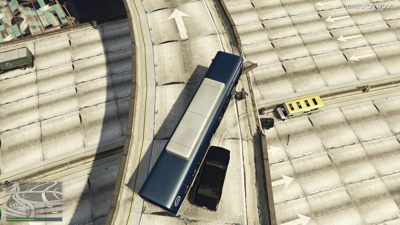 INSANE GTA 5 GLITCH – NPCS DRIVE OFF OVERPASS & EXPLODE! 🤯CAR GO BOOM CRASH TEST CAR GUN MODE