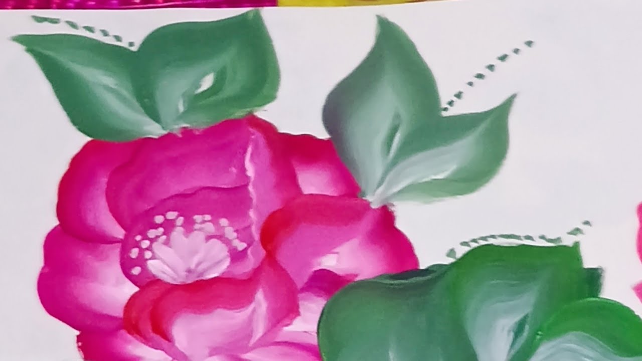 Draw #Rose 🌹🌹 how to draw a beautiful pink flowers rose Draw flower painting tutorial with Drawing 🙂