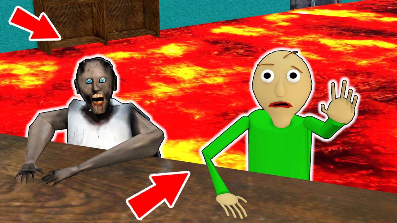 Granny vs Baldi vs *floor is lava* - funny horror animation (30 minutes with Granny)