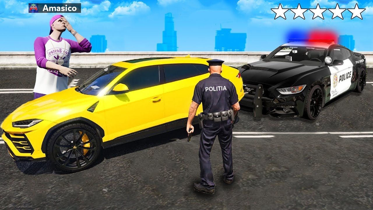 POLITIA controleaza LAMBORGHINI URUS in GTA 5!