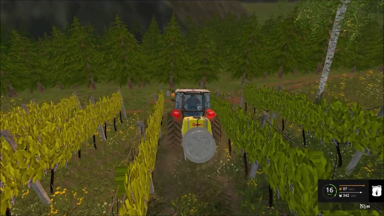 Spraying vineyard in UTH v5 map