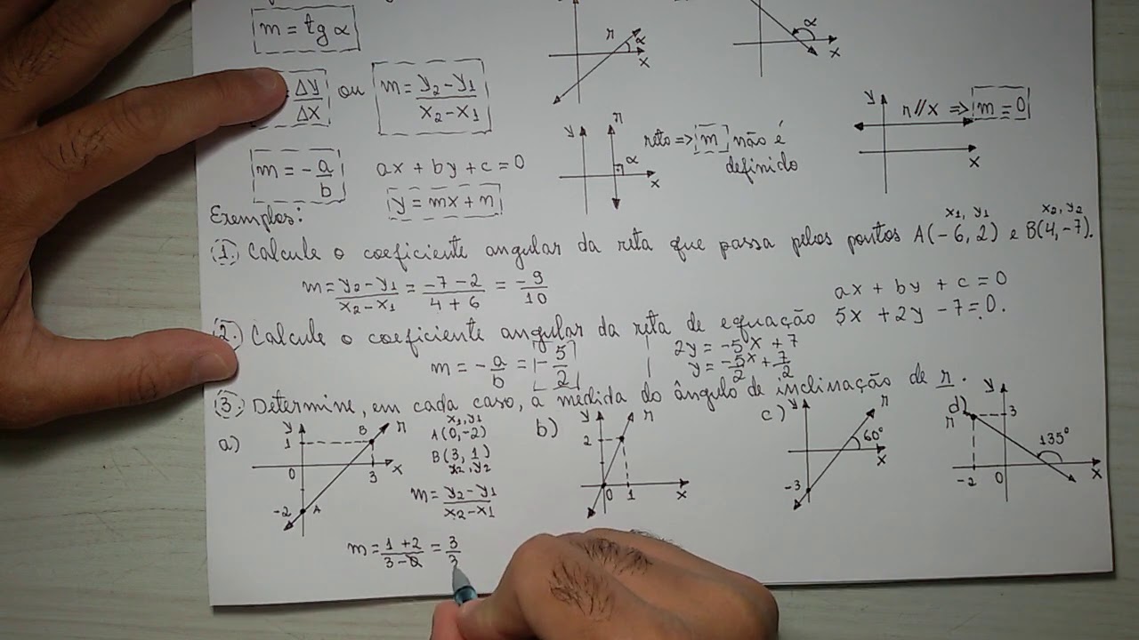 COEFICIENTE ANGULAR OU DECLIVE