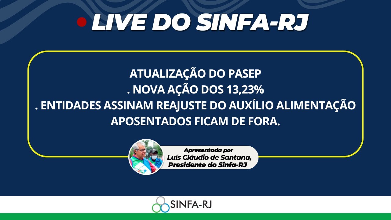 ATUALIZAÇÃO DO PASEP  ⚠ NOVA AÇÃO DOS 13,23% ⚠ ENTIDADES ASSINAM REAJUSTE DO AUXÍLIO ALIMENTAÇÃO
