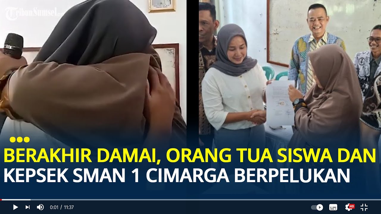 Berakhir Damai, Orang Tua Siswa dan Kepsek SMAN 1 Berpelukan, Pastikan Laporan Polisi Dicabut