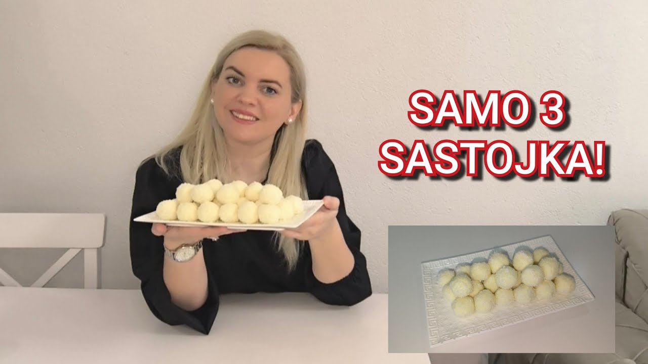 Najbrže kuglice od samo 3 sastojka 😍 | Brzo, lako i bez pečenja👌 🥥 @emrabosnjakovic 