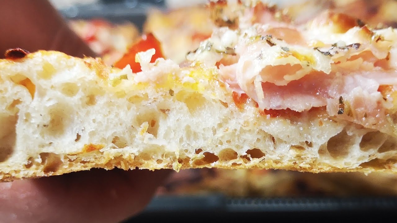 Pizza senza bisogno di impastare con lievito madre liquido(li.co.li)