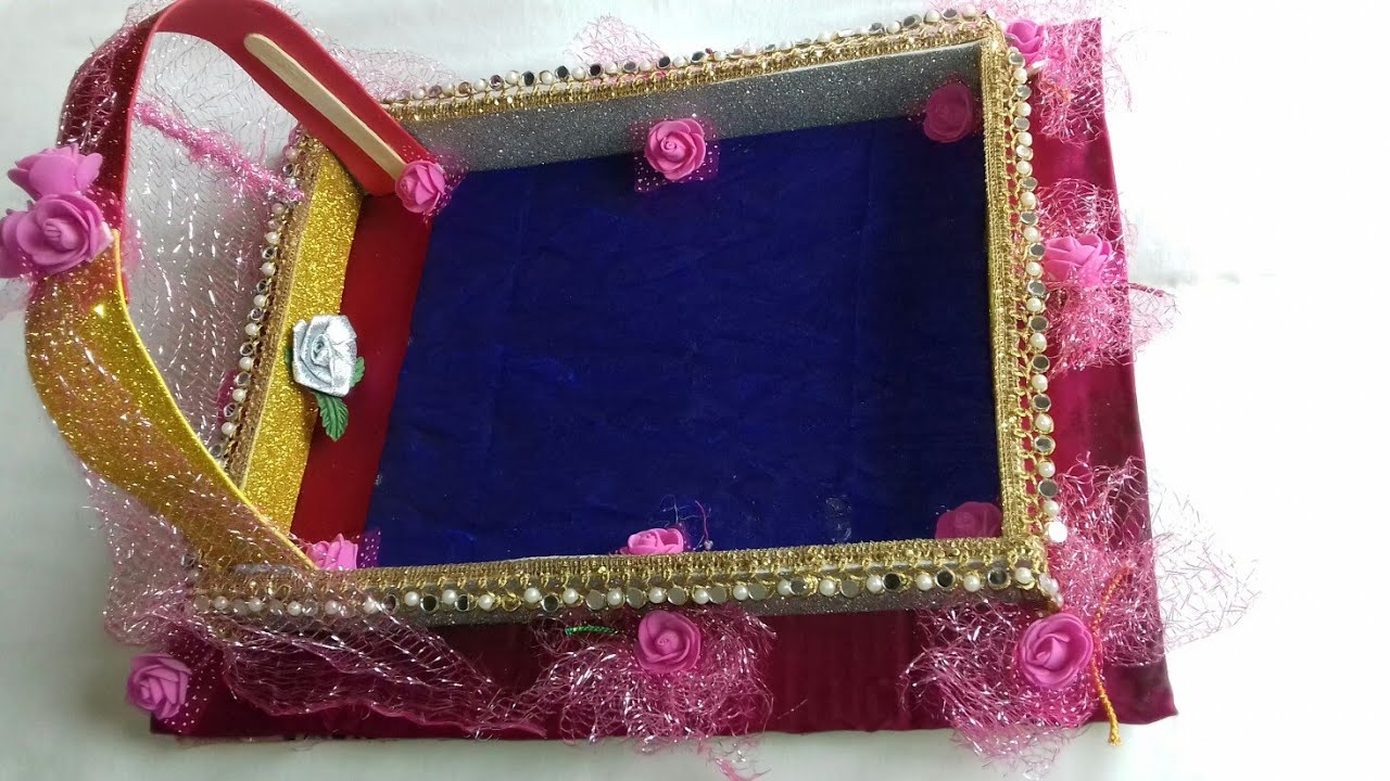 DIY | Making Decorative tray | Multipurpose tray | engagement ring ceremony / wedding tray