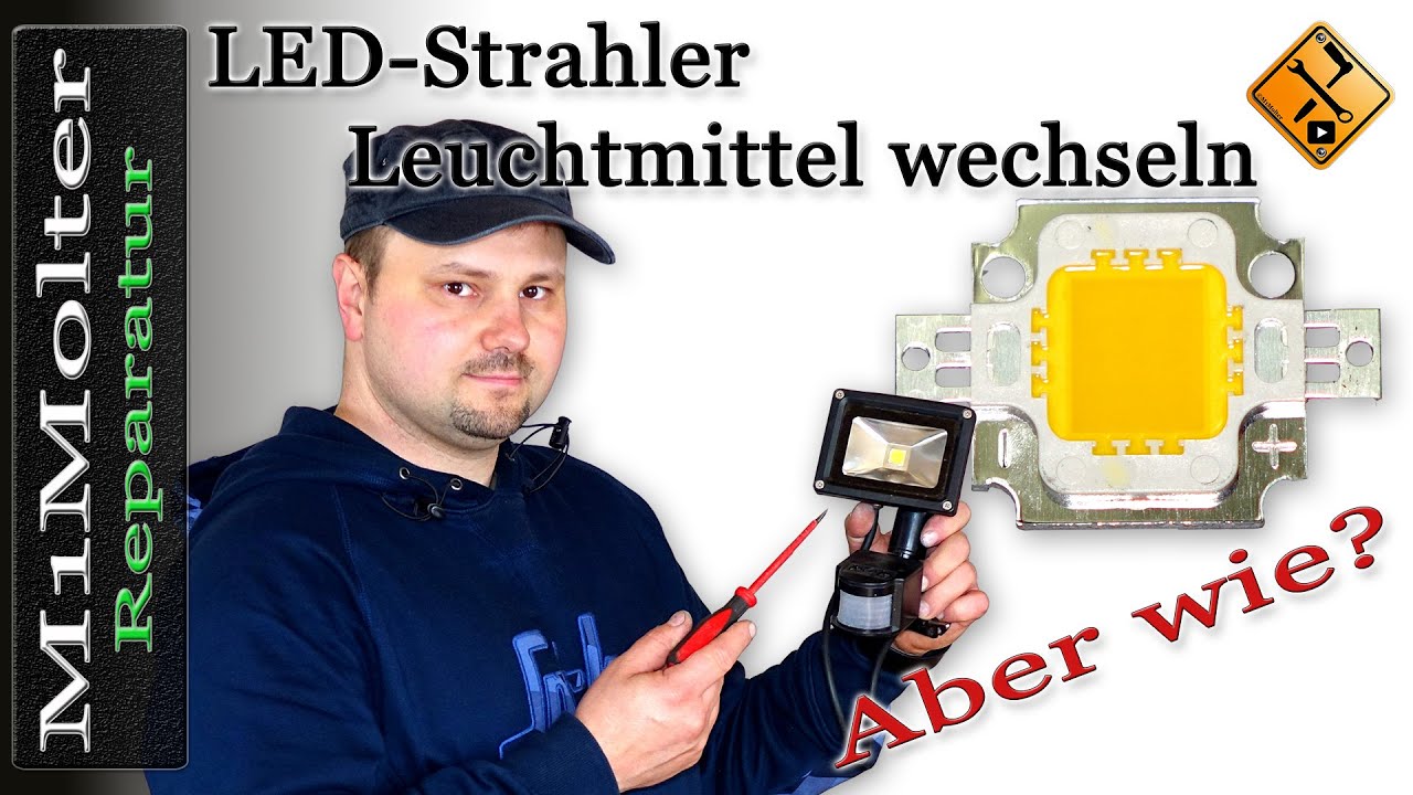 LED Leuchtmittel wechseln an Baustrahler von M1Molter