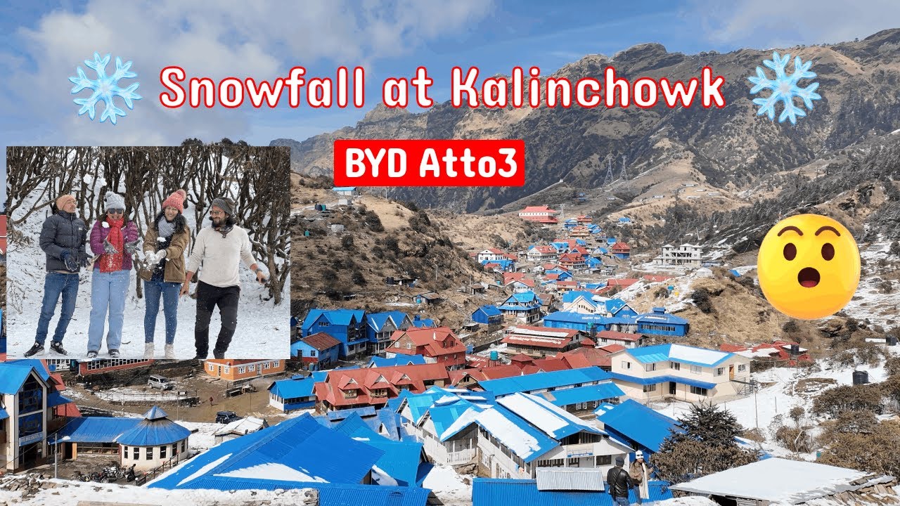 Snowfall at Kalinchowk | EV Ride with BYD Atto3 | Kuri Village | 4K