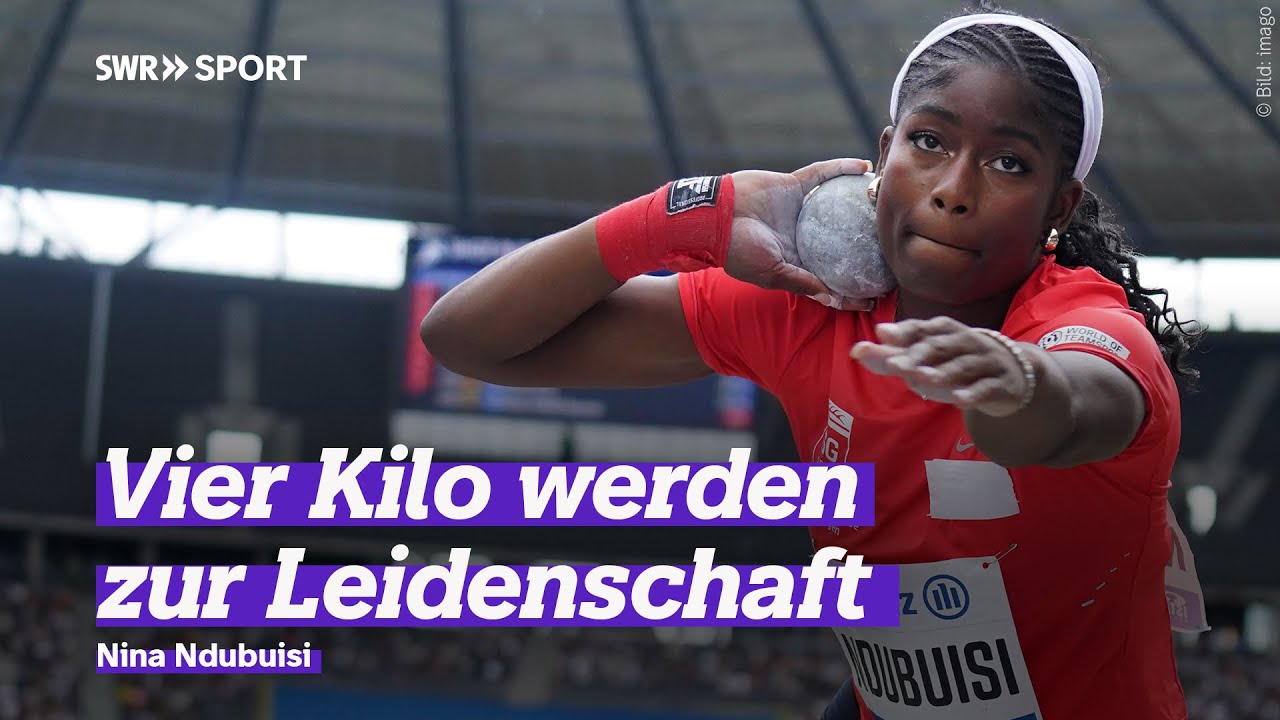 Feiern und gefeiert: die neue deutsche Kugelstoß-Hoffnung Nina Ndubuisi | SWR Sport