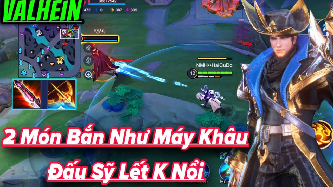 VALHEIN Liên Quân || 2 Món Bắn Như Cái Máy Khâu Đấu Sỹ Địch Bất Lực Lết Không Nổi