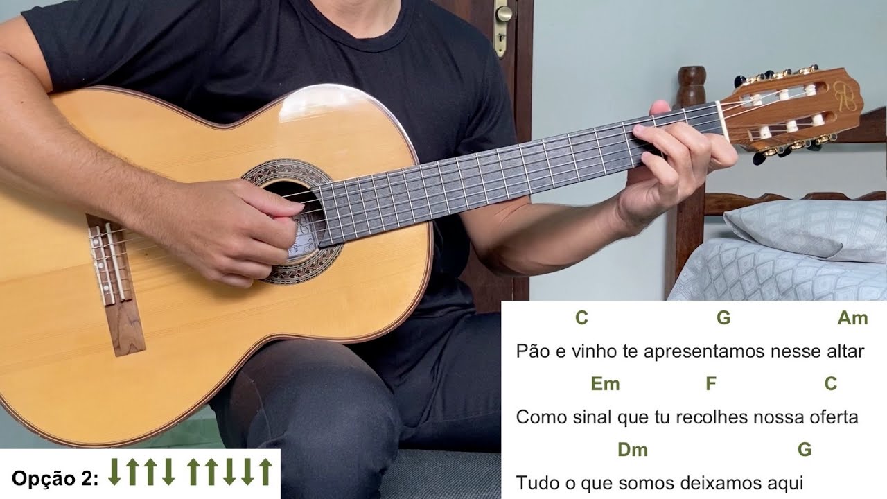 P&Atilde;O E VINHO (canto de ofert&oacute;rio) | como tocar no viol&atilde;o [letra e cifra]
