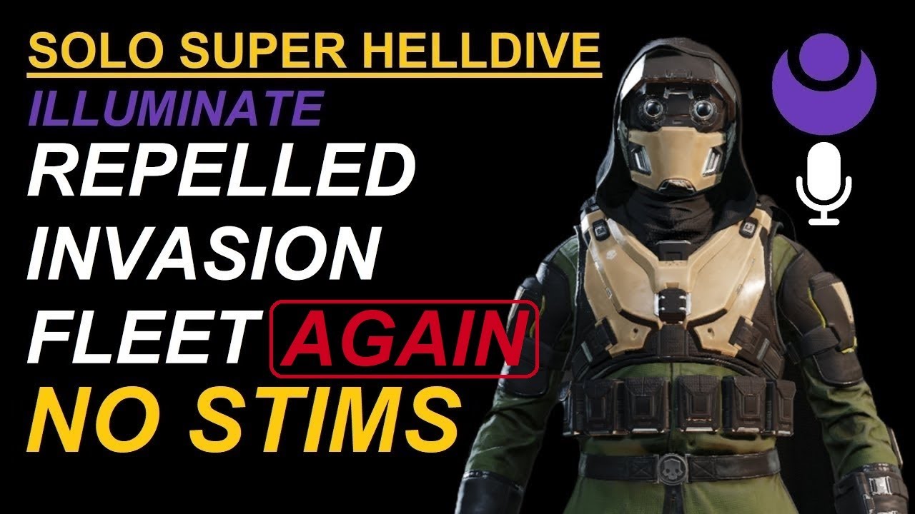 Helldivers 2. SOLO. NO STIMS. No deaths. Repel Invasion Fleet. Super Helldive. Again.