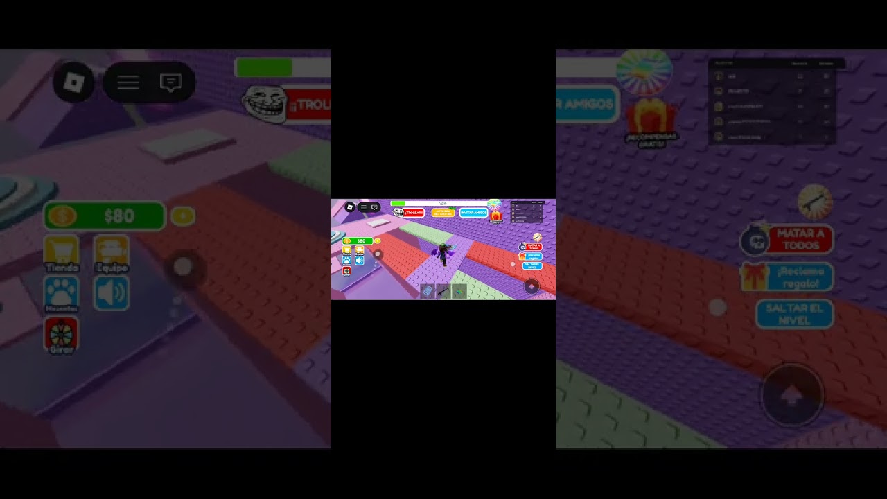 Jugando tower of candy de roblox 