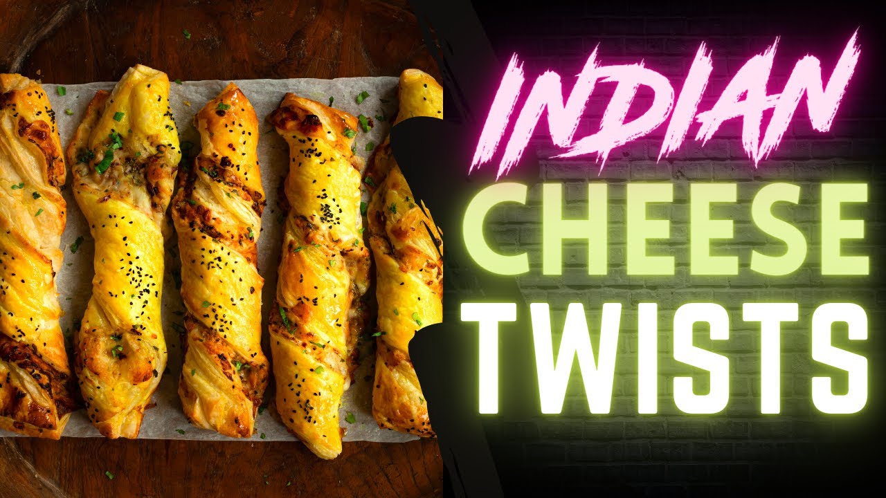 INDIAN CHEESE TWISTS - SPICY PUFF PASTRY TWISTS | Sanjana.Feasts