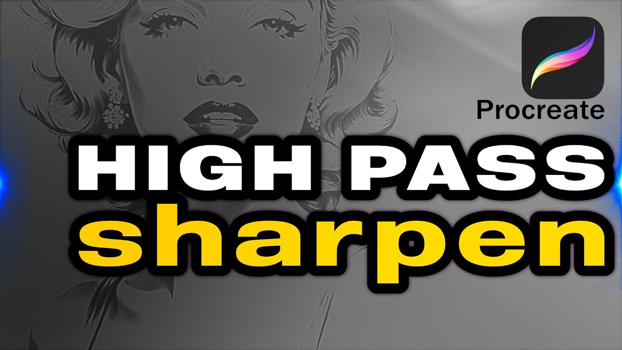 Procreate tip: Apply High Pass filter to sharpen images or your artwork.