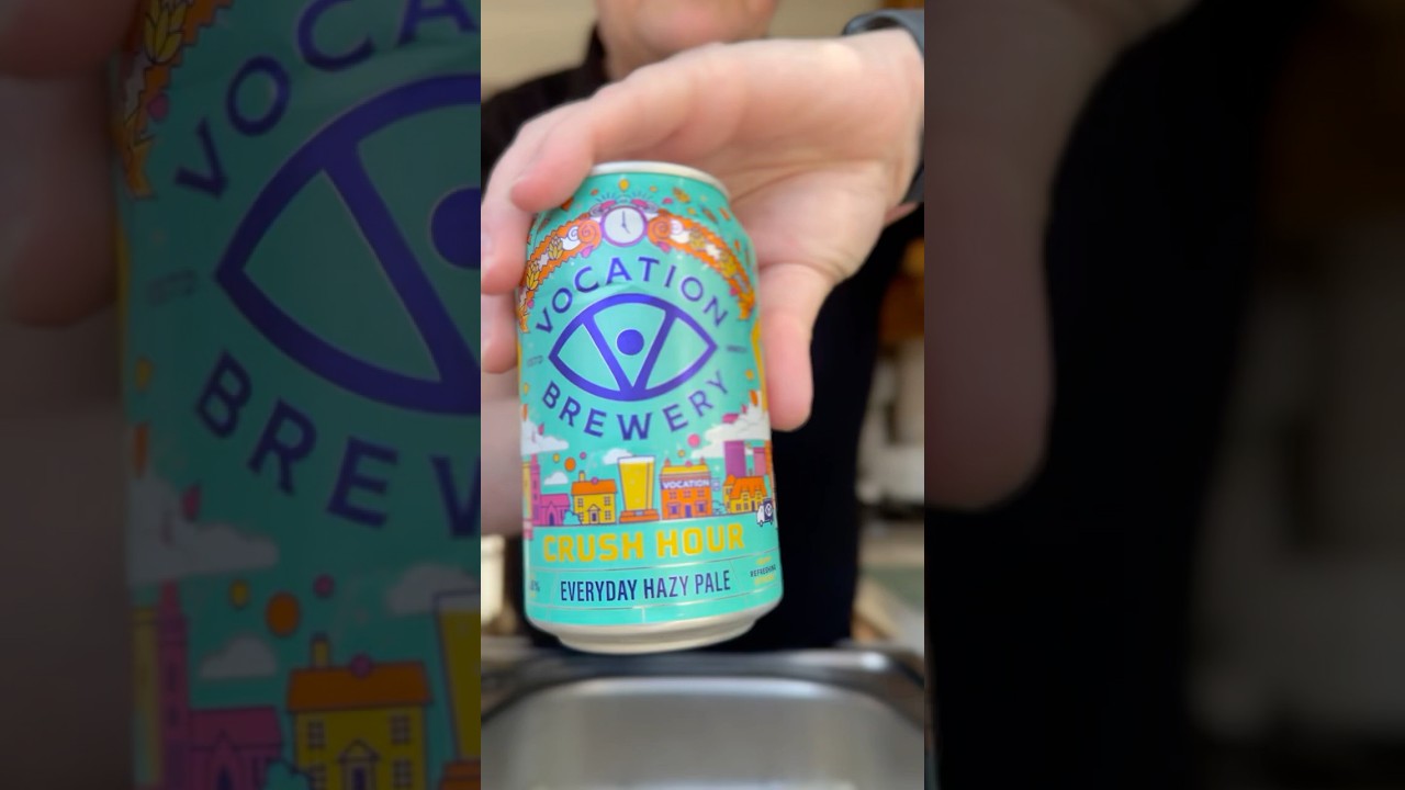 Vocation brewery, Crush Hour everyday hazy pale at 4.8% vol .