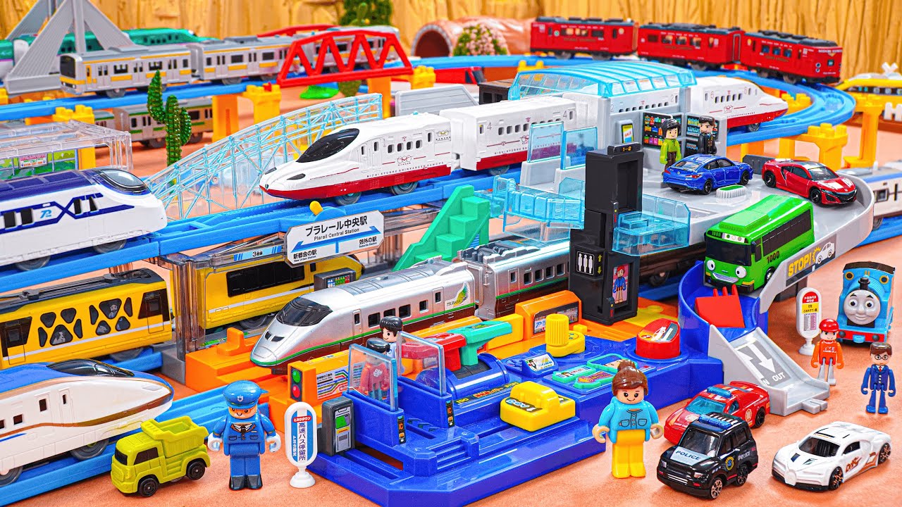 Plarail Shinkansen ☆ Construction the Plarail Lever Action Big Station & Subway System in the Desert