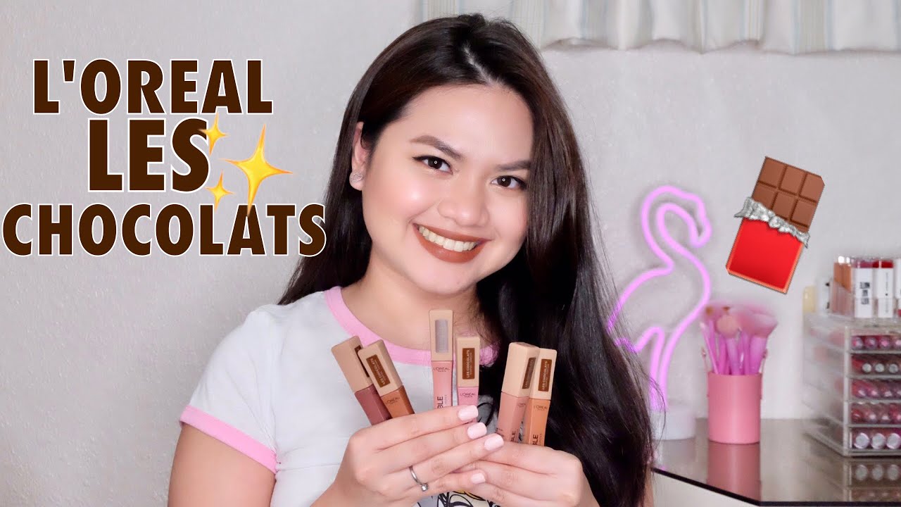 LOREAL LES CHOCOLATS REVIEW & SWATCHES | missMINEchin