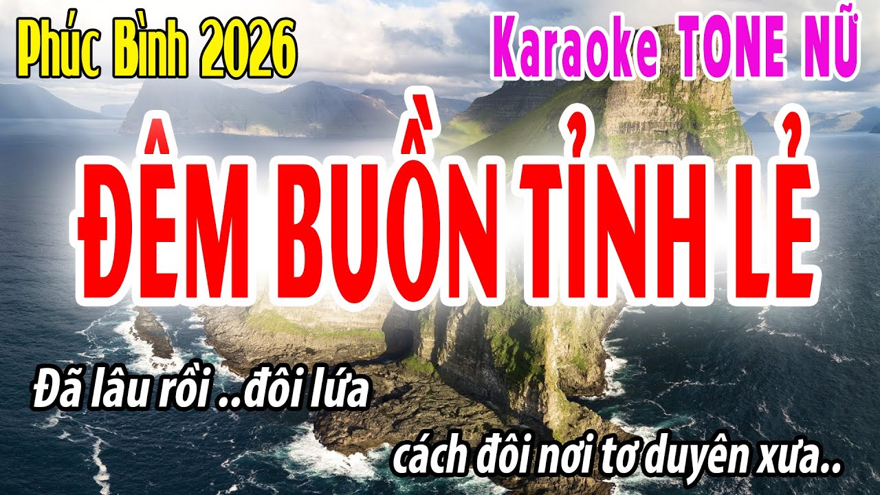 Đêm Buồn Tỉnh Lẻ Tone Nữ | Gm | Karaoke Phúc Bình | Beat 2026