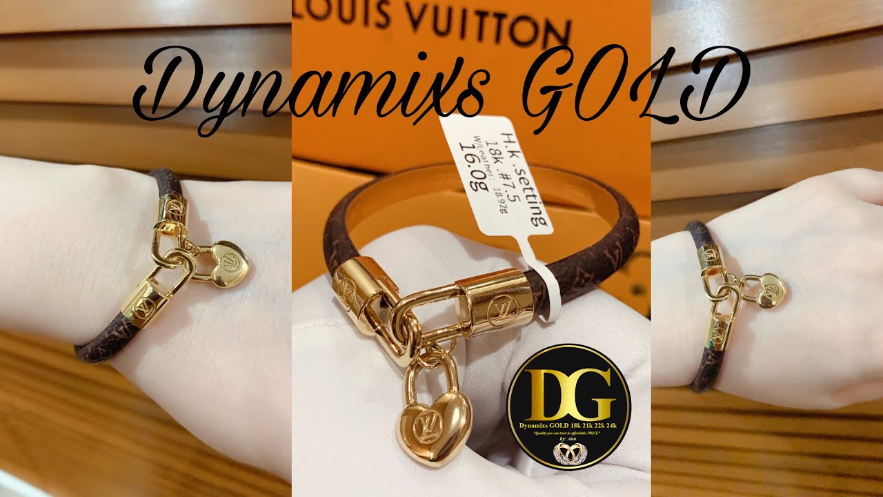 18K Louis Vuitton HK Setting Leather Bracelet With Weight and Price | Dynamixs GOLD