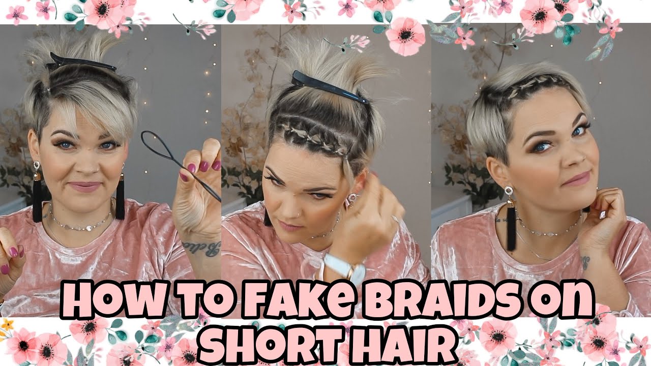 Kurze Haare Flechten (auch wenn man nicht Flechten kann)| Fake Short hair braids | SALIRASA