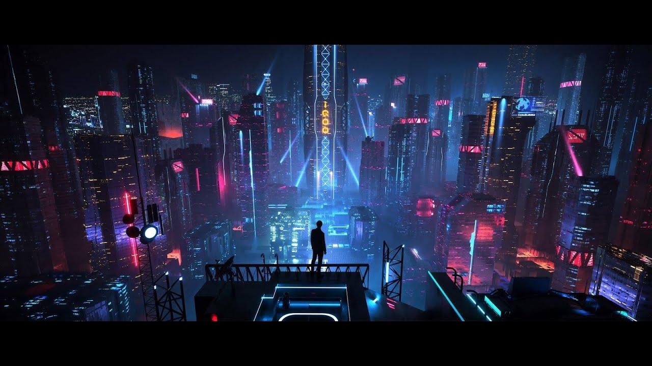 Cyberpunk City Game Screensaver