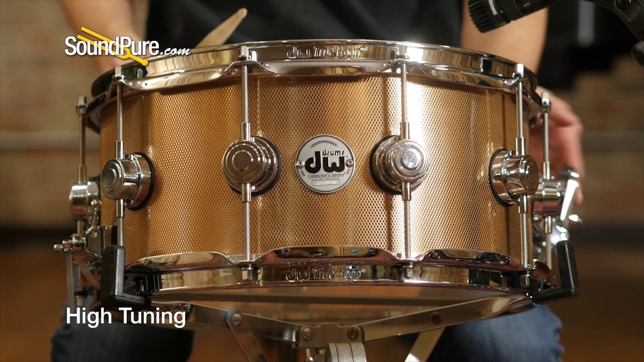 DW 6.5x14 Collectors Heavy Bell Bronze Snare Drum, Knurled Finish Quick 'n' Dirty