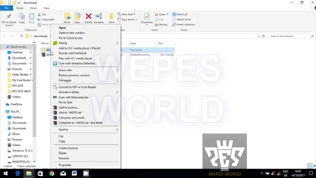 PES 2018 OPTION FILE - EASY DOWNLOAD AND COPY TO USB TUTORIAL - WEPES WORLD