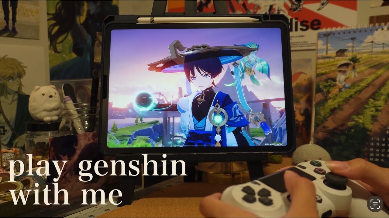 🪼 playing genshin impact || 20 minutes of gameplay on ipad (eng dub)