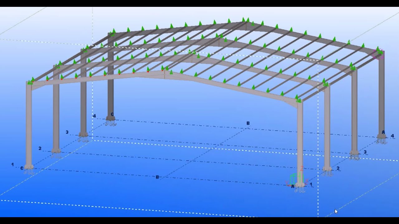 Tekla structures  التمرين الثاني من برنامج Exercice 2 partie 01 : BÂTIMENT MÉTALLIQUE