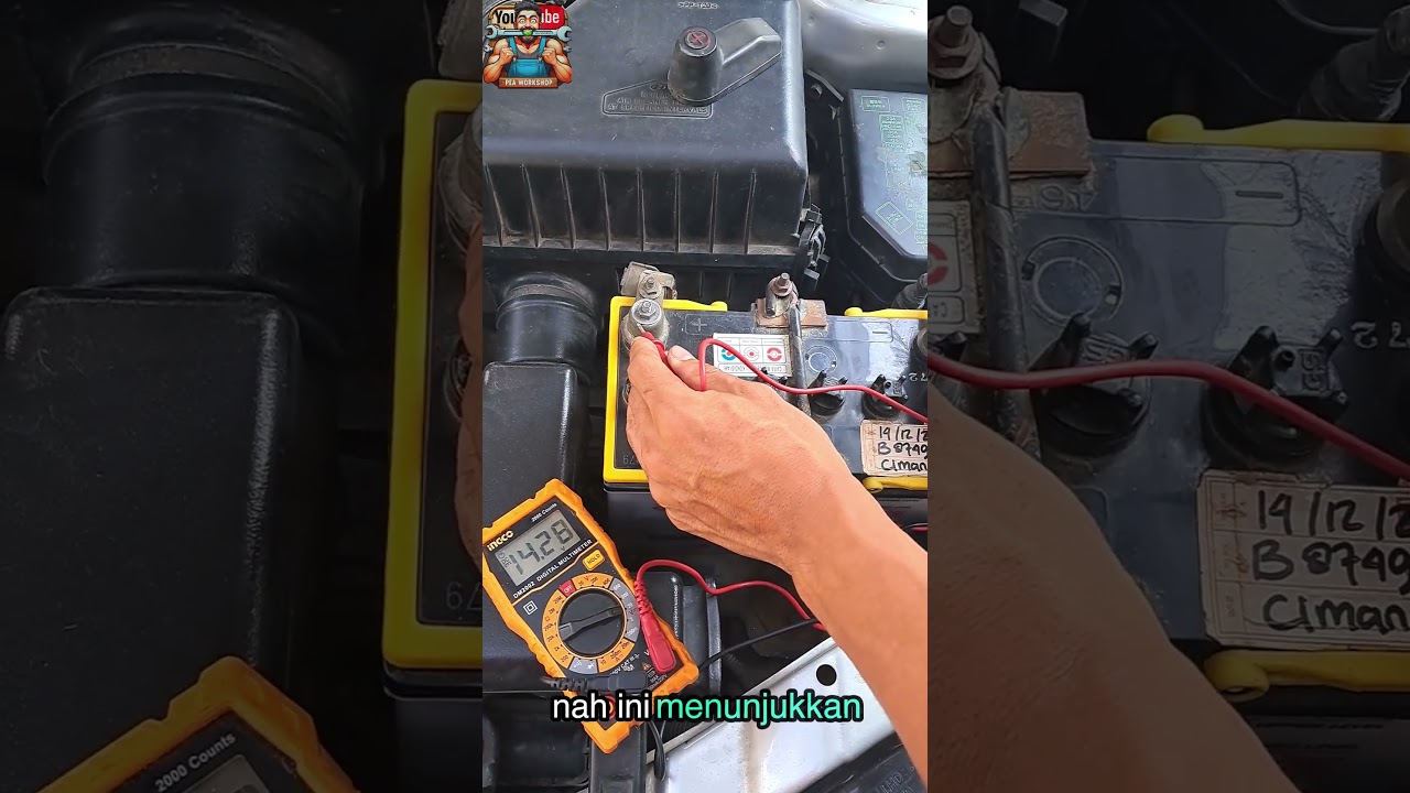 Cara Cek Pengisian Alternator Dinamo Ampere Mobil Bagus atau tidak #bengkel #bengkelmobil #shorts