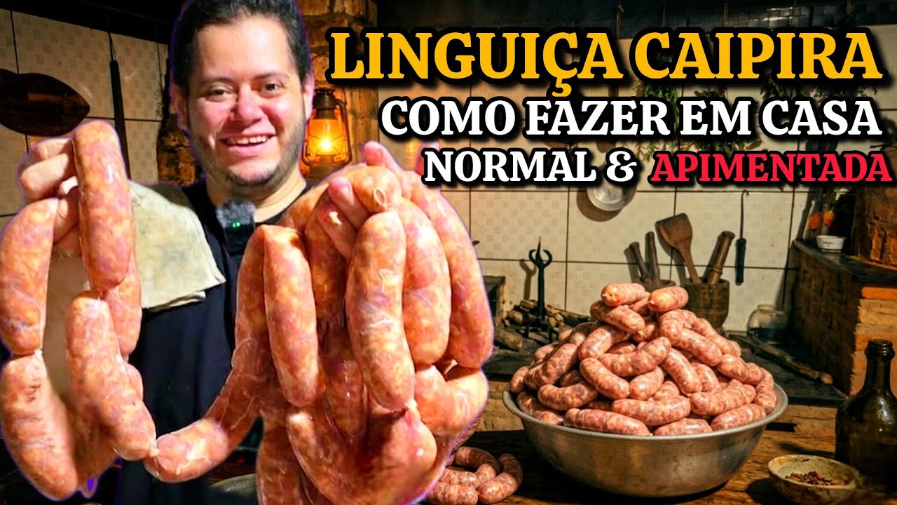 COMO FAZER LINGUIÇA CAIPIRA EM CASA #fyp #fypシ #comida #sitio #caipira #carne #sobrevivencia #food 