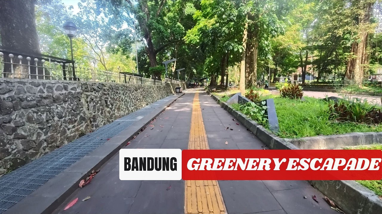 ​Bandung Indonesia, 4K Walking Tour: Scholarly Greenery Escapade