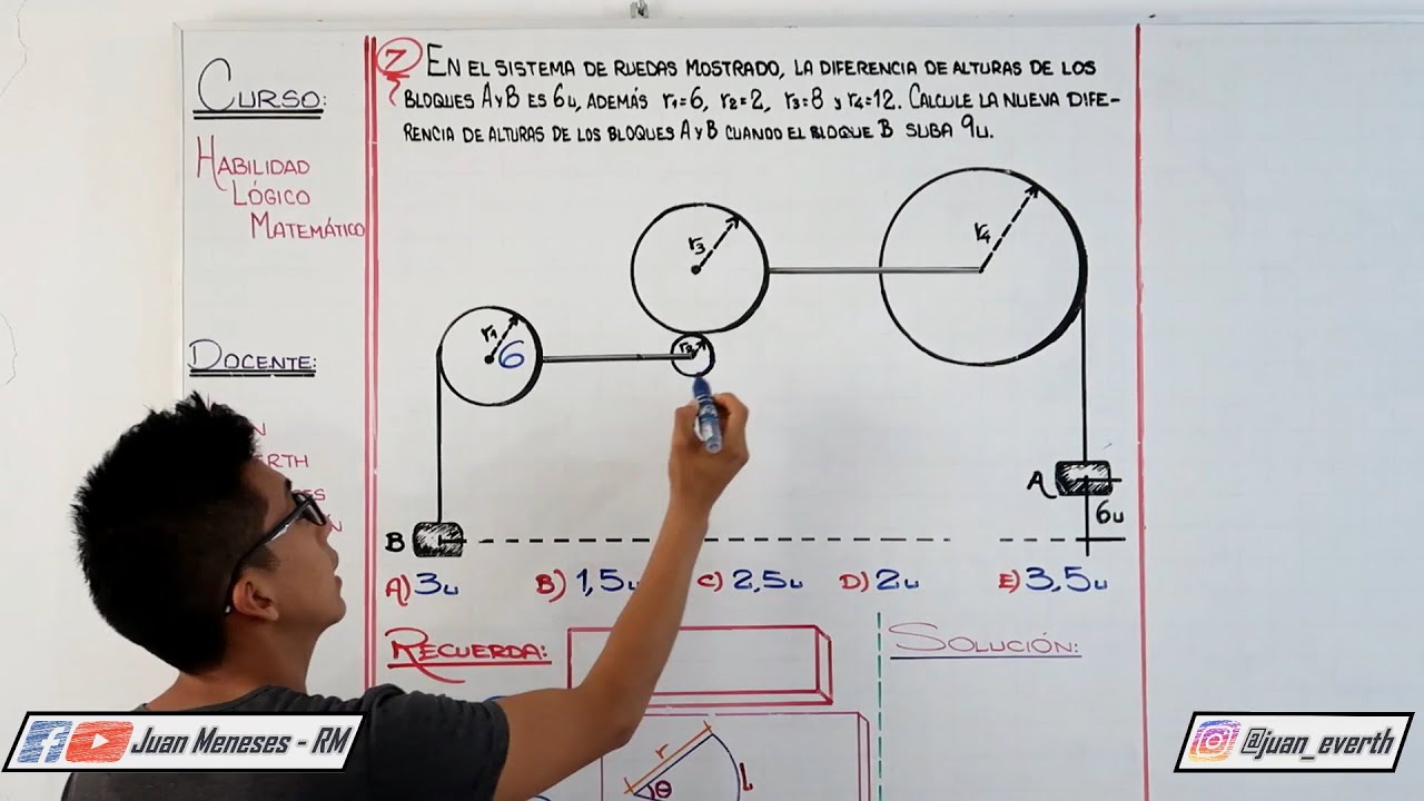 RUEDAS | POLEAS | TRANSMISIONES | ENGRANAJES | RAZONAMIENTO MATEMÁTICO