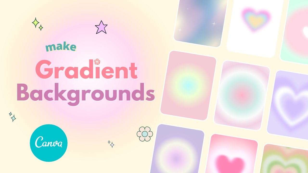 how to make Trendy Aesthetic Gradient Background using CANVA | free samples and color codes ✨💕