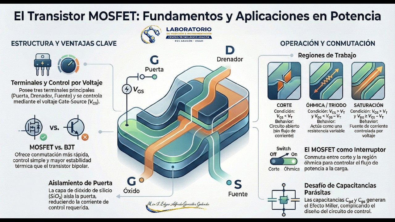 Transistores MOSFET: Funcionamiento, Tipos y Aplicaciones