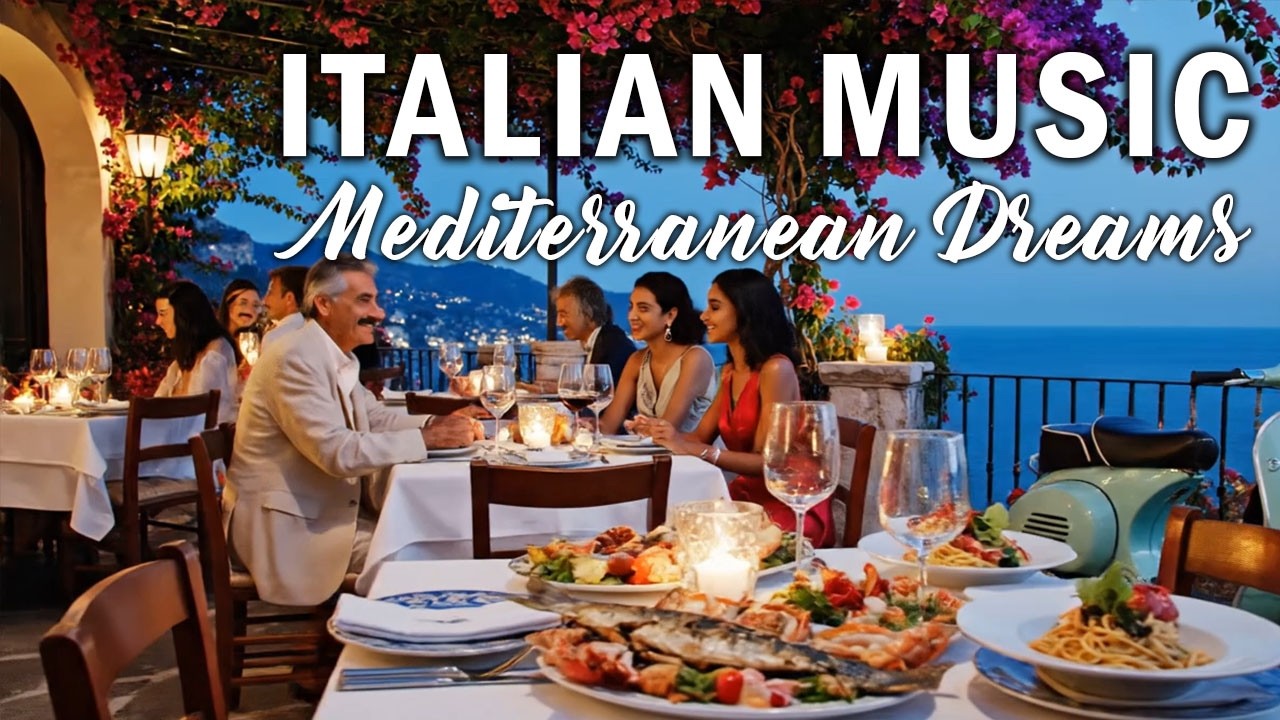 🎶 Italian Vibes & Mediterranean Music 🎶 2+ Hours Lake Como Relaxation & Scenic Amalfi Coast 4K