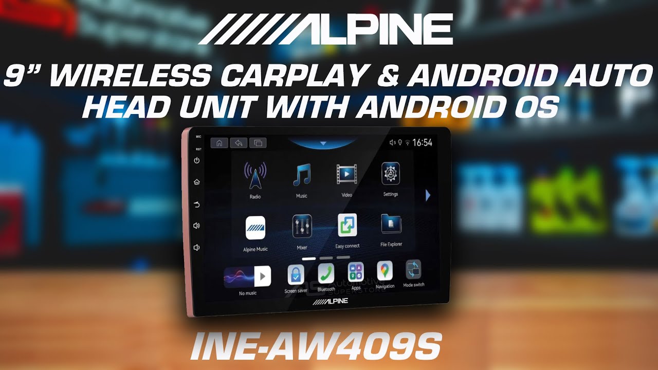 Alpine INE AW409S | Беспроводная магнитола с 9-дюймовым HD-дисплеем, совместимая со смартфоном, с...
